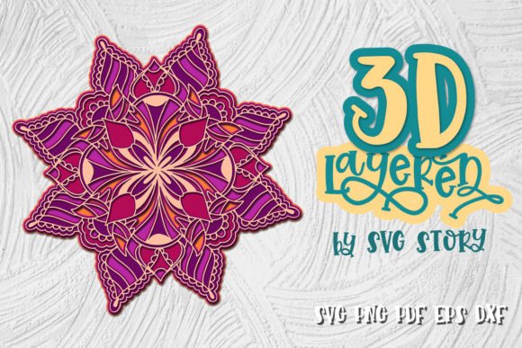 3D Mandala 15 SVG Design Yoga: Creative Inspiration for Modern Artists and Makers