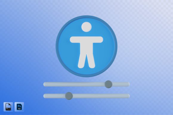 Accessibility 3D Illustration for Design and Marketing