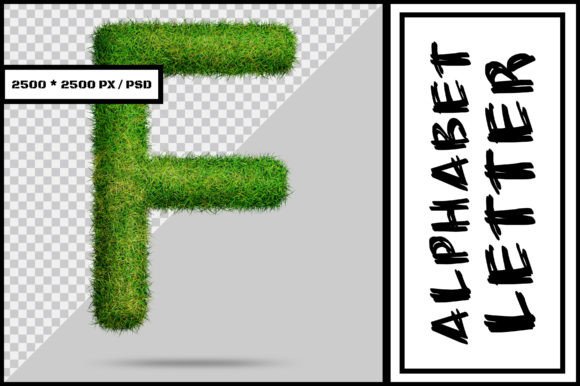Alphabet Letter F with Grass Style: A Versatile Design Element for Creative Projects