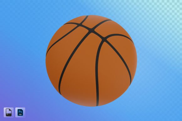 Basketball 3D Illustration for Design Projects