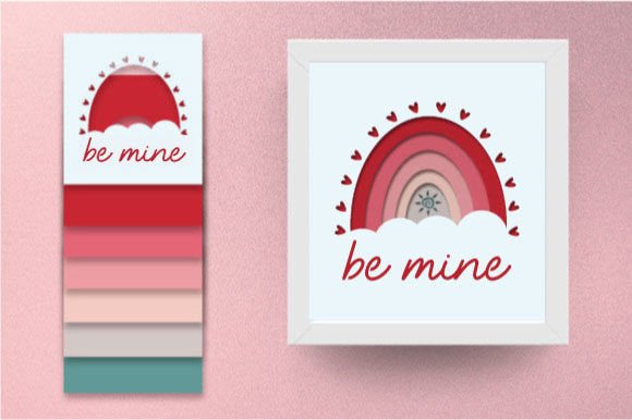 Boho Rainbow Shadow Box Design: Creative Expression in Layers