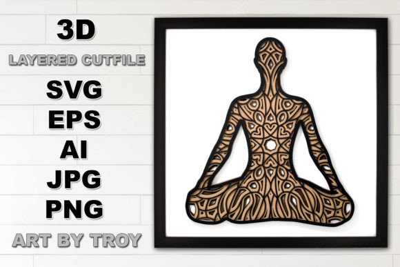 Creating Beautiful Art with a Yoga Meditation Mandala Layered SVG
