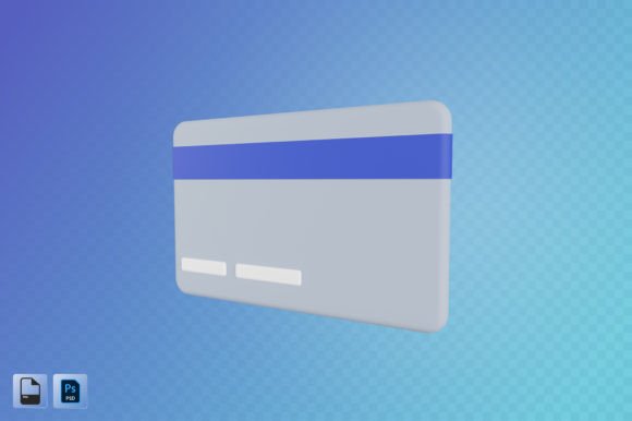 Credit Card 3D Illustration for Design and Marketing