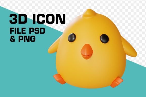 Enhancing Digital Projects with the Cute Chick 3D Icon: A Minimalist Touch for Modern Creatives