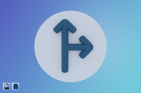 Enhancing Visual Communication with the Top Right Arrow 3D Illustration