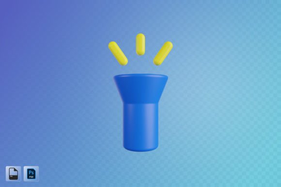 Flashlight 3D Illustration: A Versatile Visual Tool for Designers and Creators