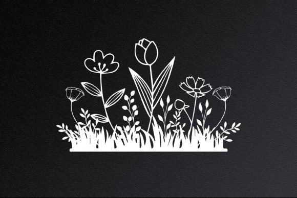 Flower 3D Grass Cut File Design for Creative Projects