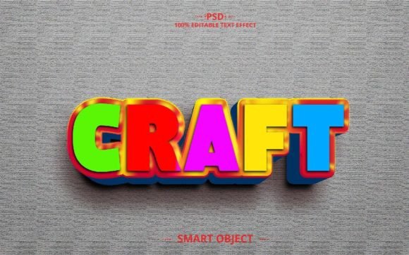 How to Use and Customize the Craft 3D PSD Text Effect Design for Creative Projects