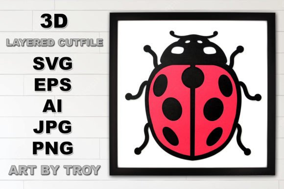 Lady Bug 3D Layered SVG Cut File: Creative Possibilities for Makers and Entrepreneurs