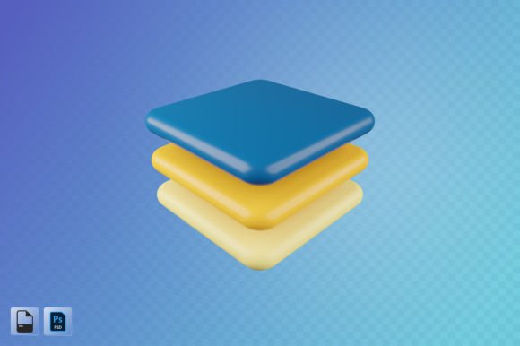 Layer 3D Illustration for Design Projects