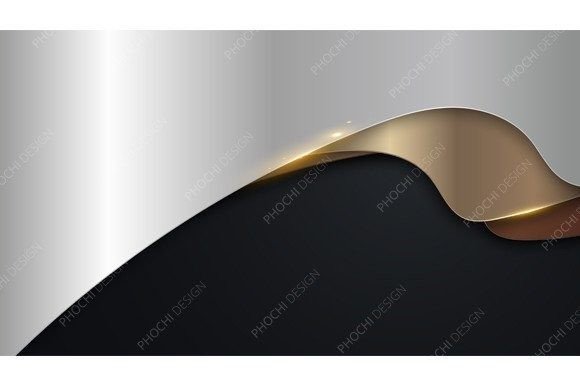Luxury 3D Abstract Metallic Wave Design