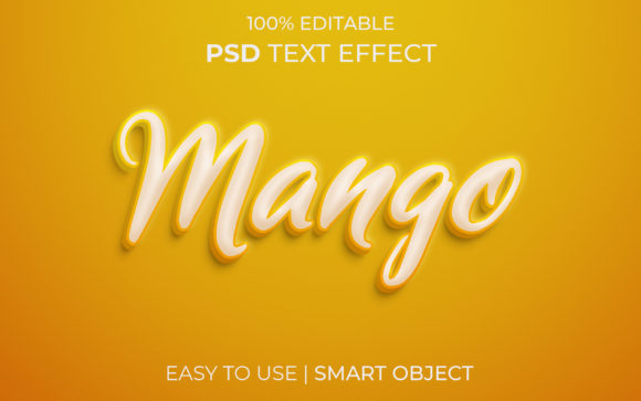 Mango Editable 3D Text Effect for Effortless Design