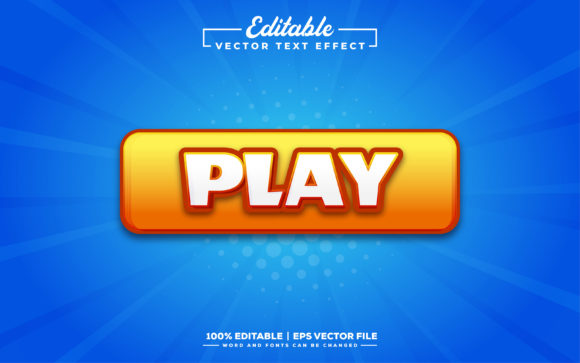 Play 3D Editable Text Effect Design