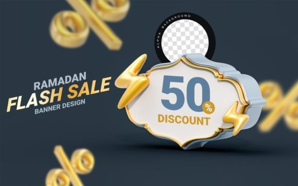 Ramadan Eid Flash Sale Discount Offer: Spark Creativity with 3D Design